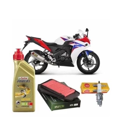 KIT REVISIÓN HONDA CBR125 R 04/19 ACEITE+FILTRO+BUJIA R: KRH125