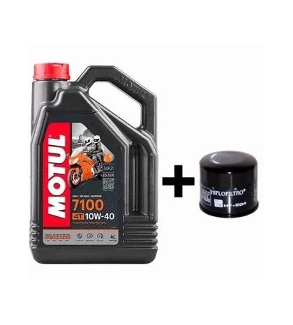 PROMO MOTUL 7100 4L + FILTRO DE ACEITE HF204 HIFLOFILTRO R: 1040204