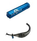 ESCAPE DERBI E2, E3, E4, KRM PRO RIDE 100 / 115 C.C SILENCIADOR AZUL R: E11NZ