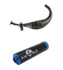 ESCAPE MINARELLI AM 6 KRM PRO RIDE 100 / 115 C.C SILENCIADOR NEGRO-AZUL R: E12AZ