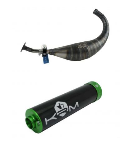 ESCAPE MINARELLI AM 6 KRM PRO RIDE 100 / 115 C.C SILENCIADOR NEGRO-VERDE R: E12VE