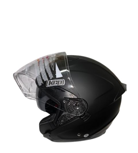 CASCO DEMI JET CON VISOR SOLAR ( TS ) NEGRO-MATE OF669 KRP R: 124TS