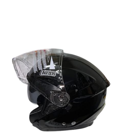 CASCO DEMI JET CON VISOR SOLAR ( TM ) NEGRO-BRILLO OF669 KRP R: 123TM