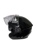 CASCO DEMI JET CON VISOR SOLAR ( TS ) NEGRO-BRILLO OF669 KRP R: 123TS