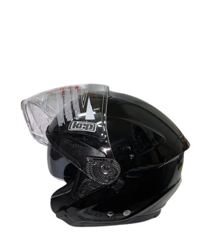 CASCO DEMI JET CON VISOR SOLAR ( TXS ) NEGRO-BRILLO OF669 KRP R: 123TXS