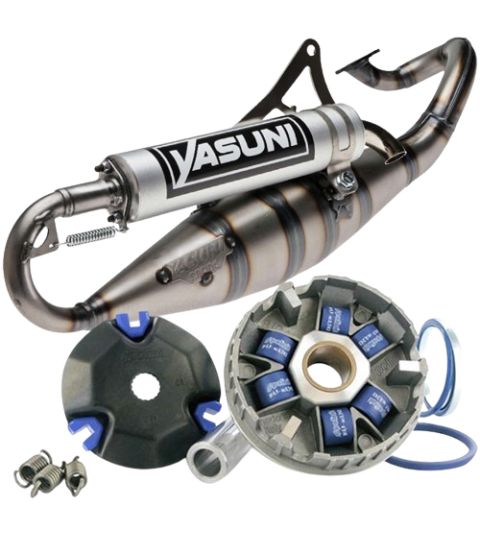 KIT ESCAPE YASUNI R + VARIADOR MINARELLI JOG RR / AEROX POLINI HI-SPEED R: TUB902/241670