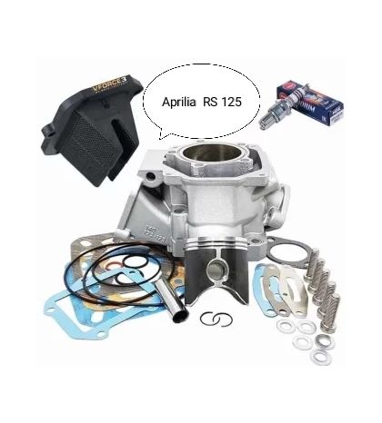 KIT CILINDRO ITALKIT APRILIA RS 125 / 140 + CAJA LAMINAS VFORCE + BUJÍA IRIDIUM R: KB125I