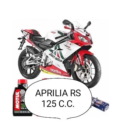 KIT REVISIÓN APRILIA RS125 BUJÍA + FILTRO + ACEITE R: AP125K