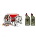 EQUIPOMOTOR AIRSAL 74 C.C. DERBI E3 / E4 + 2 LITROS CASTROL POWER 1 R: AC2LPW