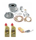 EQUIPOMOTOR AIRSAL 80 CC. AM6 + 2 LITROS CASTROL POWER RACING + BUJÍA BR10ES R: KAMB10
