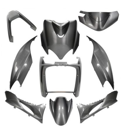 KIT DE PLASTICOS YAMAHA JOG RR 50 C.C. GRIS NARDO (9 PIEZAS) R: 366872
