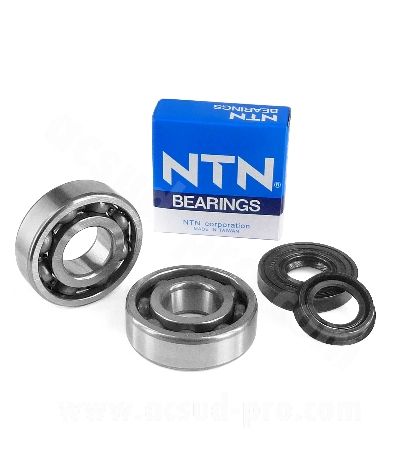 KIT RODAMIENTOS ( 6204 JR2 C4 ) + RETENES YAMAHA AEROX 50 / JOG 50 RR TNT R: 100005