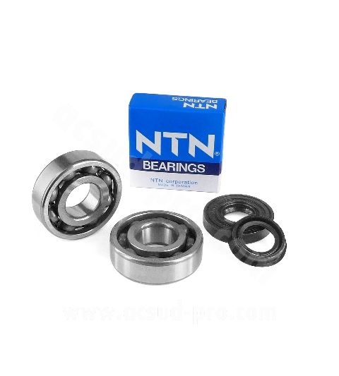KIT RODAMIENTOS ( 6204 JR2 C4 ) + RETENES YAMAHA AEROX 50 / JOG 50 RR TNT R: 100005