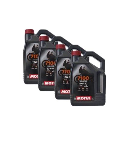 PACK ( 4 ENVASES DE 4 LITROS ) ACEITE MOTUL 7100 10W 50 4T + GORRA R: 1040984