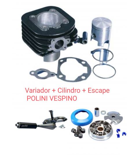 KIT POLINI VESPINO ( VARIADOR + ESCAPE + CILINDRO 65 C.C. ) R: K65ESV9