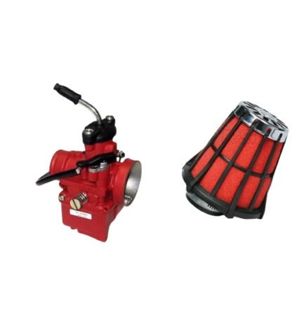 CARBURADOR DELLORTO VHST 28 BS 2T ROJO RACING + FILTRO DE AIRE MALOSSI R: 9381/04241550