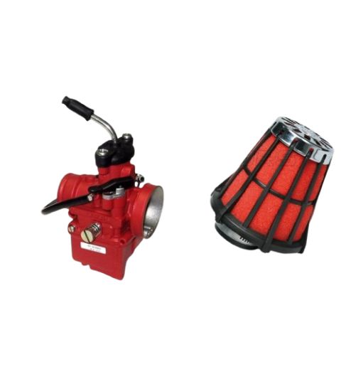 CARBURADOR DELLORTO VHST 28 BS 2T ROJO RACING + FILTRO DE AIRE MALOSSI R: 9381/04241550
