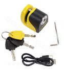 CANDADO BLOQUEO DE DISCO ALARMA B-LOCK-06 MINI AMARILLO / NEGRO R: 603036D