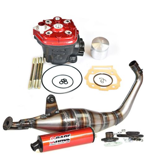 PACK KIT MOTOR + ESCAPE DERBI E3 - 75 CC. - MVT IRON MAX S-RACE R: IM20-ESC23