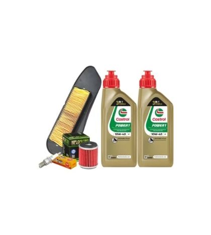 KIT REVISIÓN YAMAHA X-CITY/ X MAX 125 CASTROL10W40, FILTRO ACEITE, AIRE Y BUJÍA R: KY125