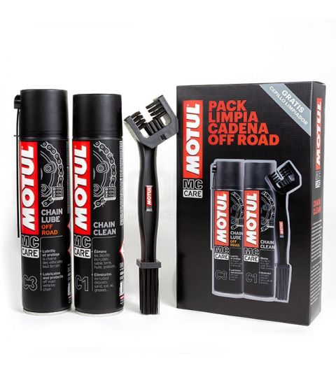 PACK LIMPIEZA CADENA MOTUL OFF ROAD FACTORY LINE ( C3+C1+CEPILLO ) R: 109918