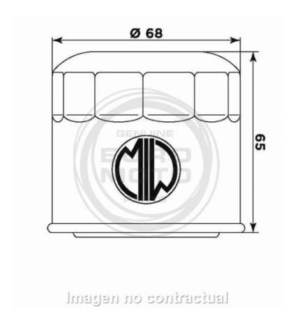 FILTRO DE ACEITE SUZUKI GSX-R 1000 12 - MEIWA - R: F268138