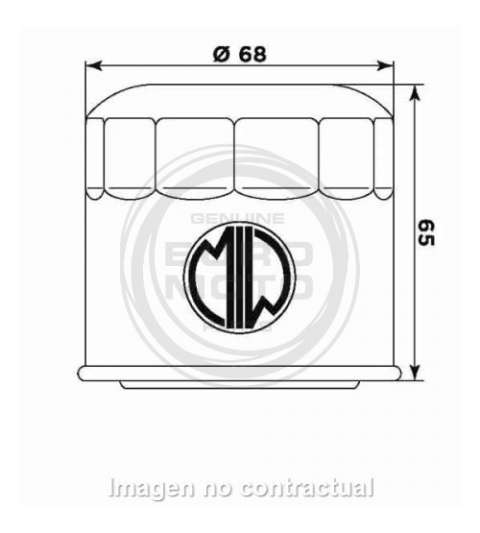 FILTRO DE ACEITE SUZUKI GSX-R 1000 12 - MEIWA - R: F268138