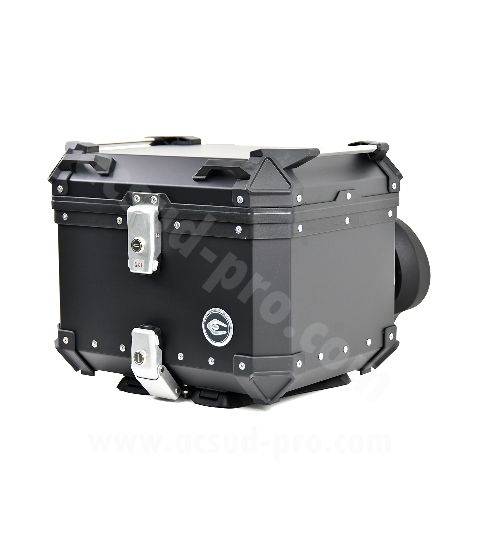 BAULETE COOCASE ALUMINIO SERIE 45 LITROS CON RESPALDO AJUSTABLE ( INCLUYE PLATINA ) NEGRO R: 549070O