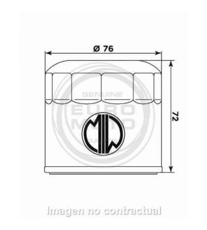 FILTRO DE ACEITE DUCATI MONSTER 1000 03/05 - MEIWA - R: 268153
