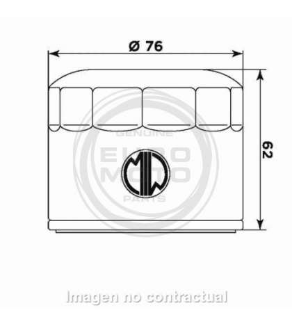 FILTRO DE ACEITE BMW K 1200 GT 05/08 - MEIWA - R: F268160