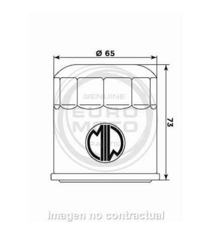 FILTRO DE ACEITE HONDA CB 500 09/02, YAMAHA XJ 600 92/03 - MEIWA - R: F268303