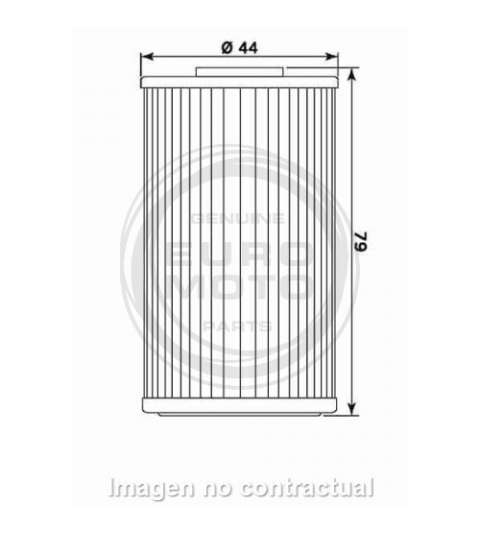 FILTRO DE ACEITE KYMCO GRAN DINK 125 EURO 3 08 - MEIWA - R: F268562