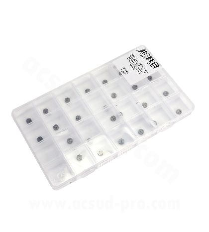 JUEGO DE PASTILLAS DE VÁLVULA DIÁMETRO 7,48.MM. GROSOR DE 1,20 A 2,45 MM. ADAPTABLE HONDA / YAMAHA ( 27 PIEZAS ) R: 255005J