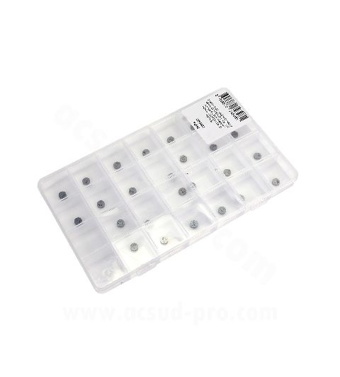 JUEGO DE PASTILLAS DE VÁLVULA DIÁMETRO 7,48.MM. GROSOR DE 1,20 A 2,45 MM. ADAPTABLE HONDA / YAMAHA ( 27 PIEZAS ) R: 255005J