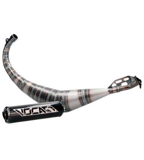 ESCAPE SALIDA POR ABAJO - AM6 - 50 / 70CC - ROOKIE - NEGRO - VOCA RACING R: VCR-RD25188/BK