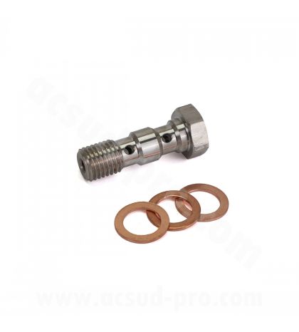 TORNILLO BANJO DOBLE INOX M10 X 1.25 L: 38 MM. R: 282054C
