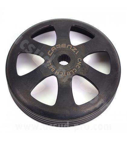 CAMPANA DE EMBRAGUE CNC CARENZI. YAMAHA 50 C.C. BWS, AEROX, NEOS, JOG RR, Ø107 MM. NEGRA CARENZI R: 287622A