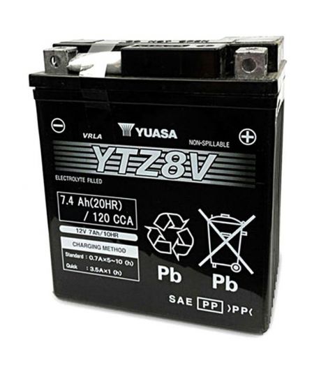 BATERÍA YUASA YTZ8-V PRECARGADA R: 0608011Y