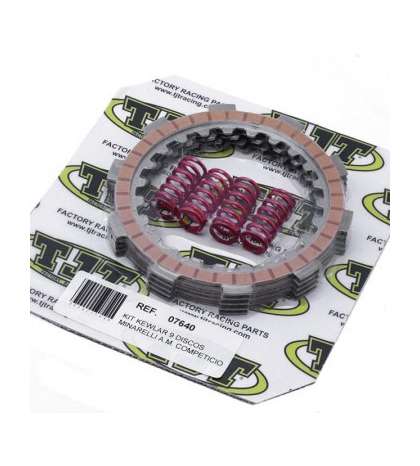 JUEGO DISCOS EMBRAGUE KEVLAR 9 DISCOS MINARELLI AM 6 CARBONO - TJT - R: 07640