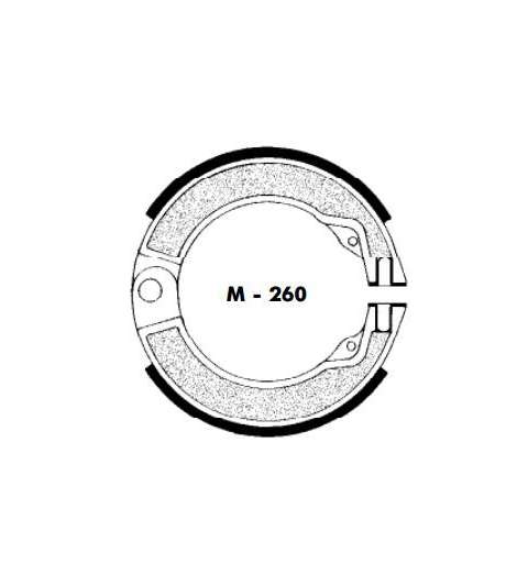 JUEGO ZAPATAS FRENO VESPA 125 - AGPA - R: M260