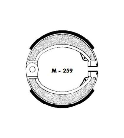 JUEGO ZAPATAS TRASERA VESPA 125 AÑO 1958 - AGPA - R: M259