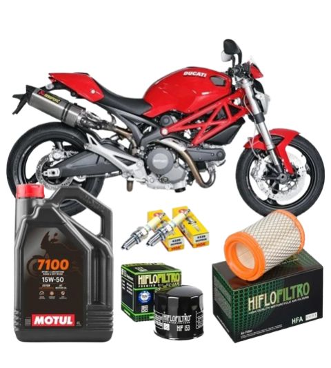 KIT REVISIÓN DUCATI MONSTER 696 08/13 ACEITE+FILTROS+BUJÍAS R: KD696