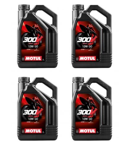 CAJA ( 4 UNIDADES DE 4 LITROS ) MOTUL 300V 10W 50 4T. FACTORY LINE RACING R: PA1050M