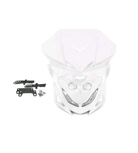 CARETA DE FARO UNIVERSAL BLANCA CON LED'S R: 448125