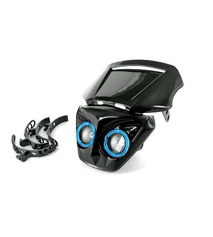 CARETA UNIVERSAL HALOGENA + LED'S NEGRA R: 448138