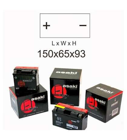 BATERIA CT7B-BS CON ACIDO - ASAKI - R: 40 425 1280