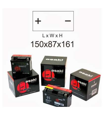 BATERIA CBTX16-BS CON ACIDO - ASAKI - R: 40 425 1390