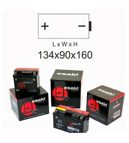 BATERIA CB12A-B CON ACIDO - ASAKI - R: 40 425 1370