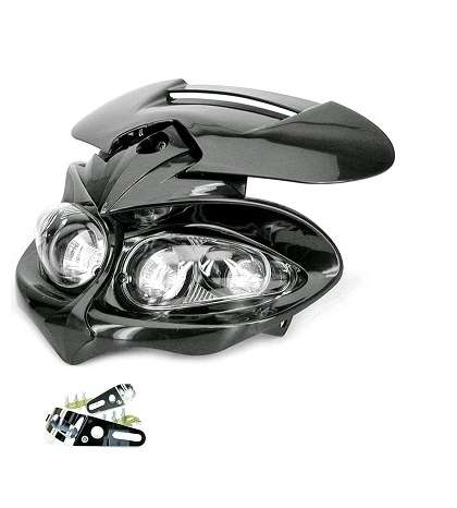 CARETA DE FARO 4 OJOS NEGRA HALOGENA R: 448140