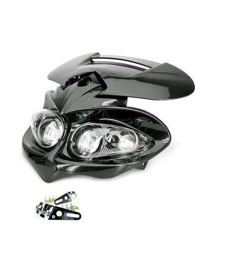 CARETA DE FARO 4 OJOS NEGRA HALOGENA R: 448140